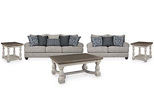 Morren Sofa and Loveseat with Coffee Table and 2 End Tables, , large