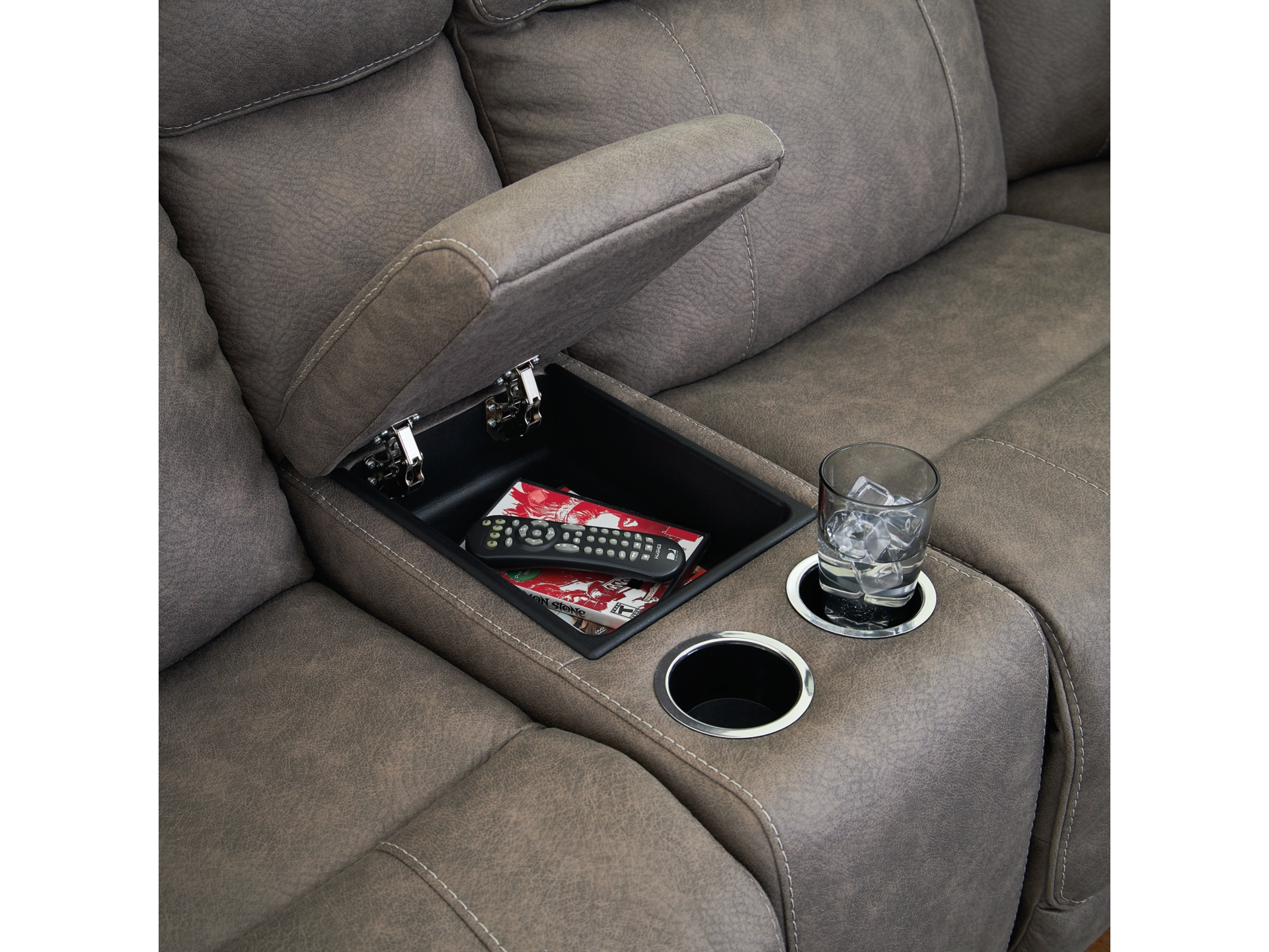 Image 4 of Starbot 6-Piece Dual Power Reclining Modular Sectional with Console