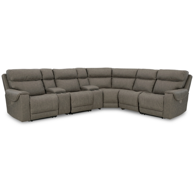 Starbot 7-Piece Dual Power Reclining Modular Sectional with Console