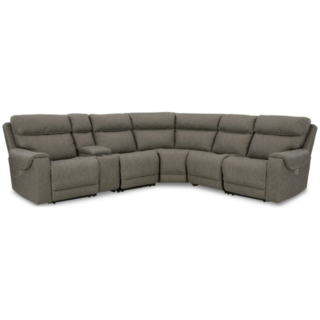 Starbot 6-Piece Dual Power Reclining Modular Sectional with Console