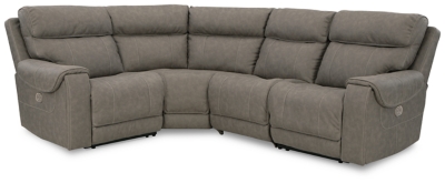 Starbot 4-Piece Dual Power Reclining Modular Sectional, Fossil