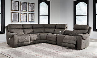 Hoopster 6-Piece Power Reclining Sectional, , rollover