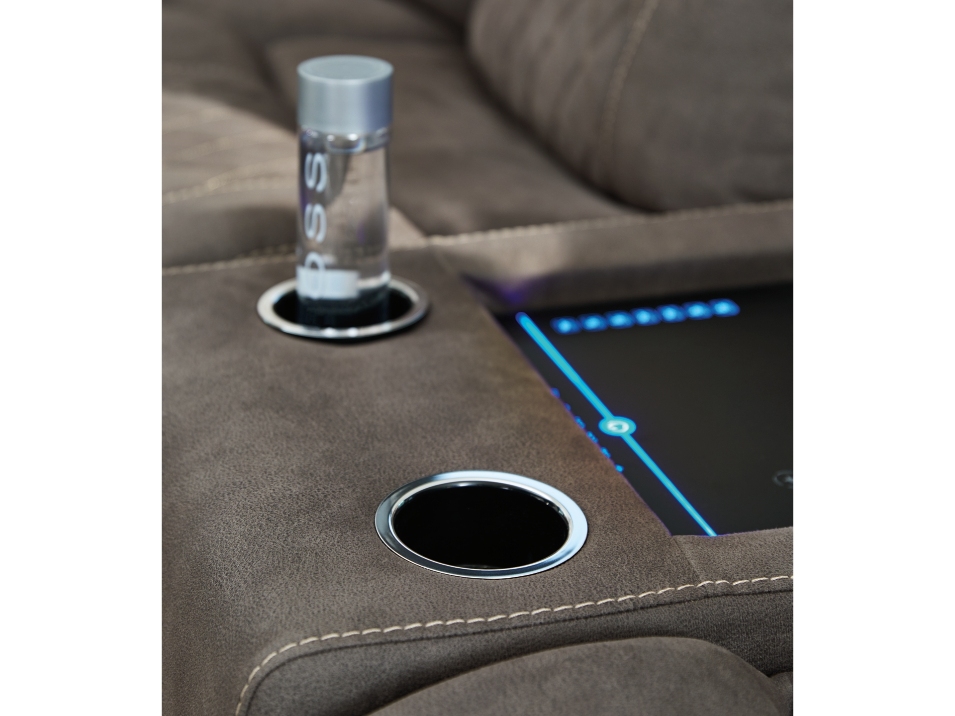 Image 2 of Hoopster 6-Piece Triple Power Reclining Sectional with Touchscreen Console