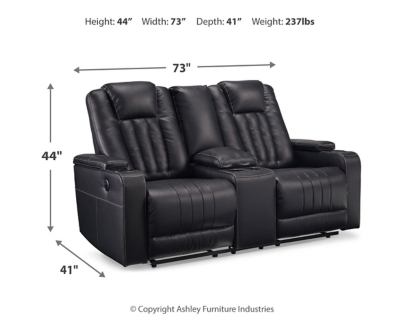 Center Point Reclining Loveseat with Console, , large