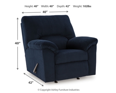 SimpleJoy Recliner Dimensions
