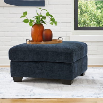 Aviemore Oversized Accent Ottoman, Ink, rollover