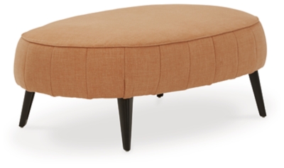 Hollyann Oversized Accent Ottoman, Rust, large