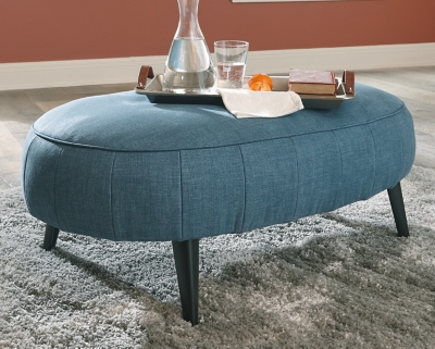 Hollyann Oversized Accent Ottoman, Blue, rollover