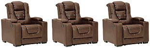 Owner's Box 3-Piece Home Theater Seating, , large