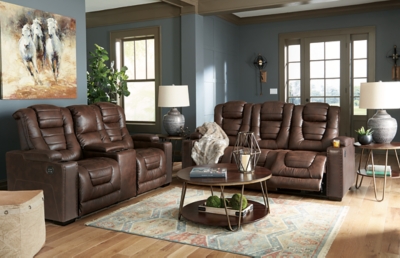 Ashley electric reclining discount sofa