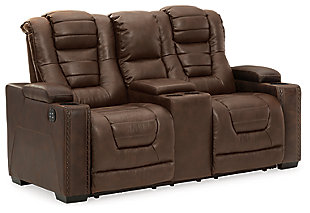 Owner's Box Power Reclining Loveseat with Console, , large
