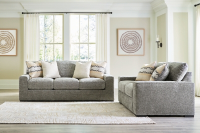 Dunmor Sofa and Loveseat, Graphite