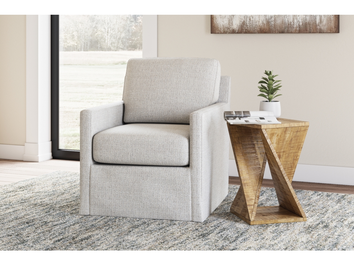 Nenana Next Gen Nuvella Performance Fabric Swivel Glider Accent Chair Ashley