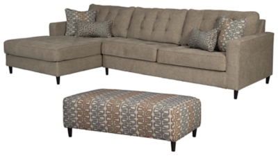 Flintshire 2-Piece Sectional with Ottoman, Auburn