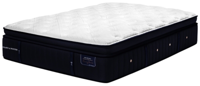 Stearns & Foster Lux Estate Collection Elmhurst Luxury Firm Euro Pillowtop Twin XL Mattress, White/Navy, large