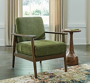 Bixler Showood Accent Chair, Olive, rollover