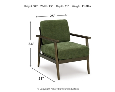 Bixler Showood Accent Chair, Olive, large