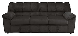 Between the contemporary design and sumptuous comfort, it’s easy to fall in love with the Julson sofa. Divided bustle design and puckered stitching meld support and style, while velvety upholstery simply delights the senses. Thick pillow top armrests take decadence over the top.Corner-blocked frame | Attached back and loose seat cushions | High-resiliency foam cushions wrapped in thick poly fiber | Exposed feet with faux wood finish | Excluded from promotional discounts and coupons