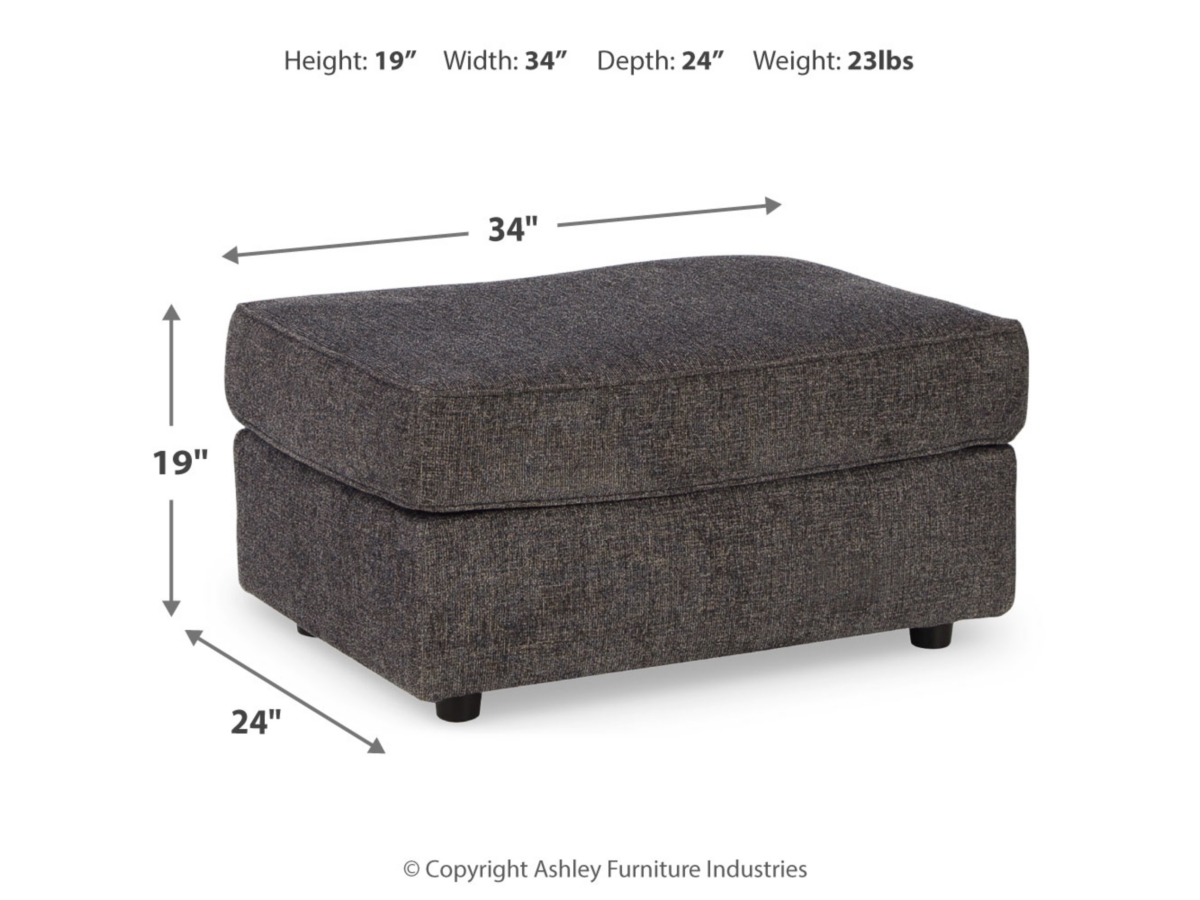 Cascilla Ottoman - Slate