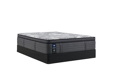 Sealy Euclid Avenue Soft Euro Pillowtop Twin Mattress, Gray, rollover