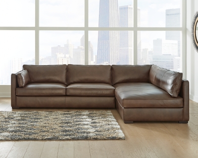 Kiessel 2-Piece Sectional, Chocolate, rollover