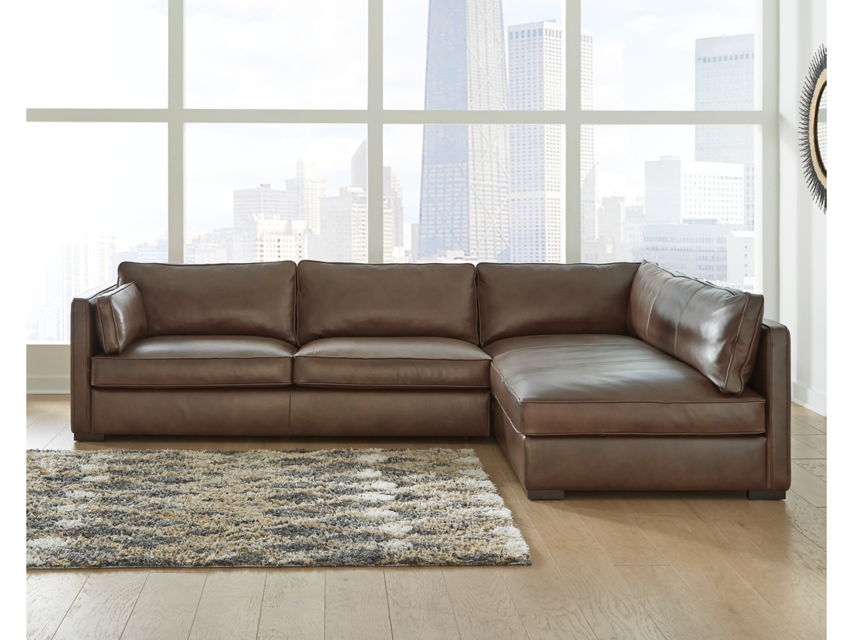 Ashley furniture deals chocolate sectional