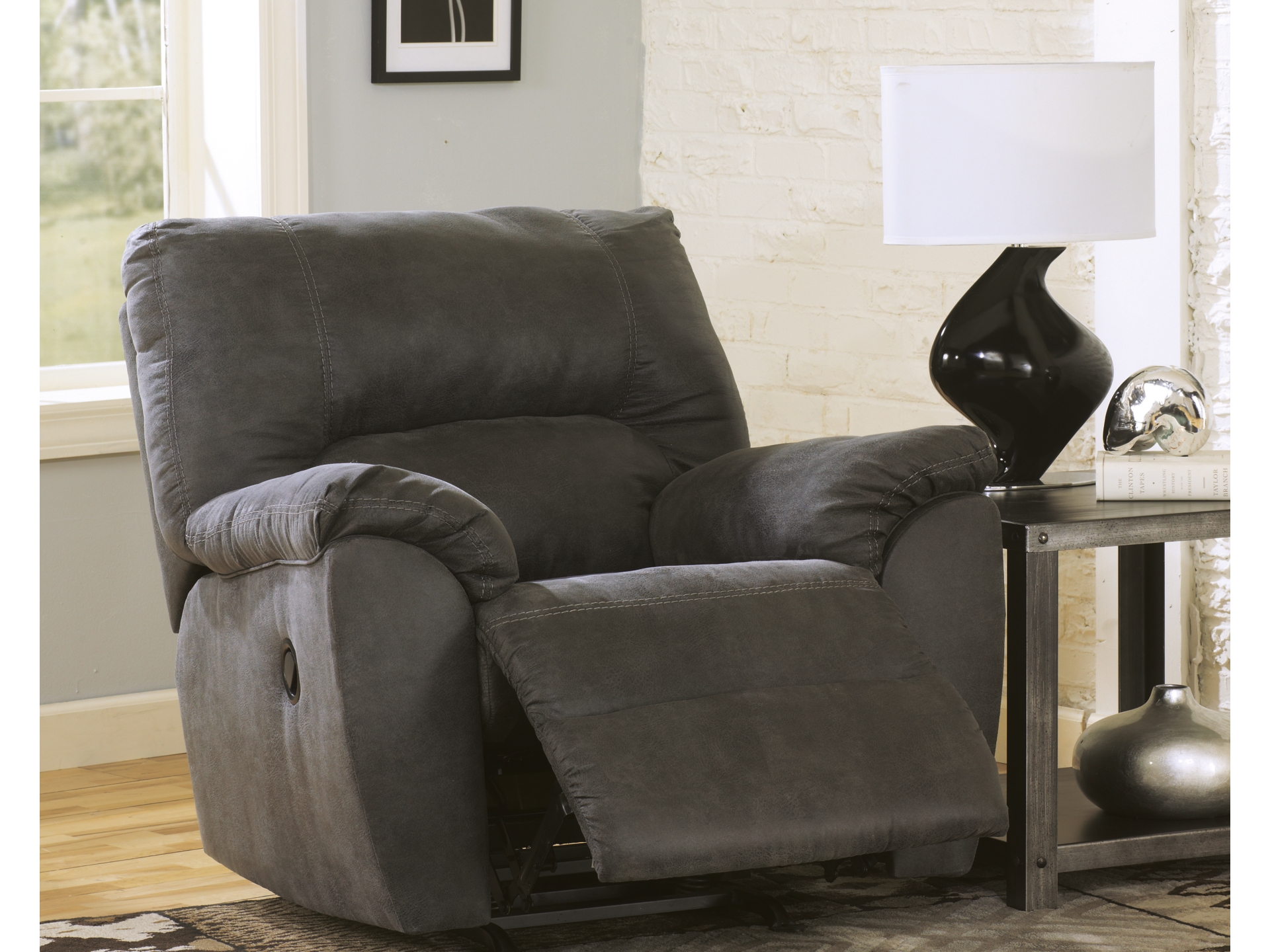 Image 2 of Tambo 2-Piece Manual Reclining Sectional Canyon and chair 
