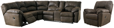 Tambo 2-Piece Sectional with Recliner, Canyon