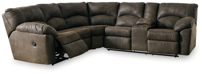 couch with two recliners