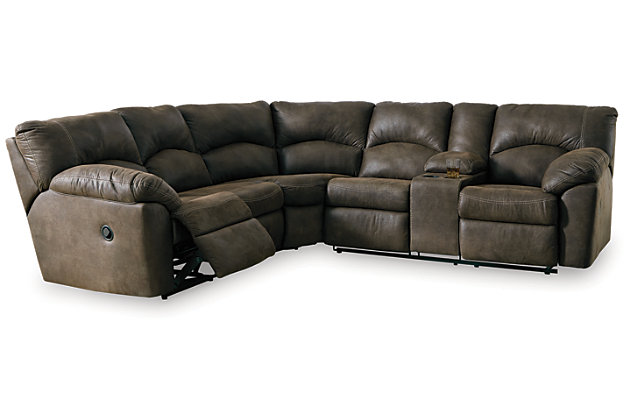 Tambo 2 Piece Manual Reclining, Small Reclining Sectional Sofas For Spaces