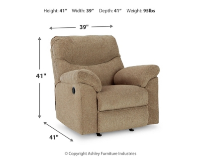 Alphons Recliner, Briar, large