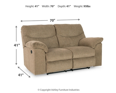 Alphons Reclining Loveseat, Briar, large