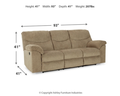 Alphons Reclining Sofa, Briar, large