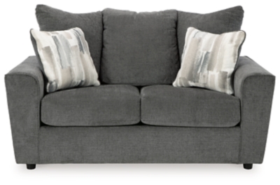 Stairatt Loveseat, Gravel, large