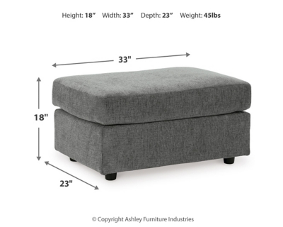 Stairatt Ottoman, Gravel, large