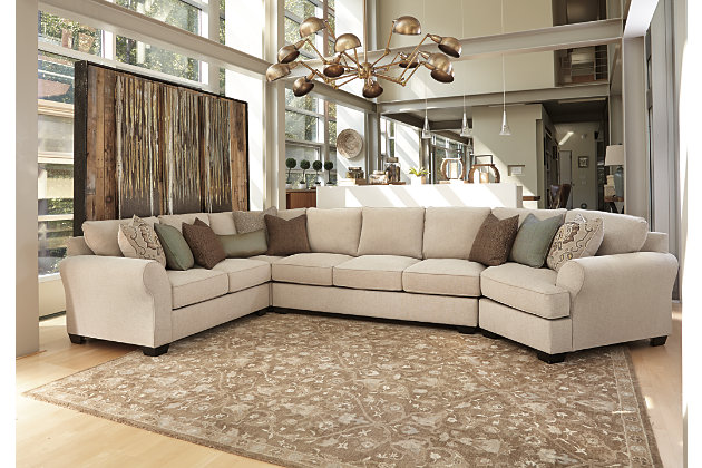 wilcot 4-piece sectional with cuddler | ashley furniture