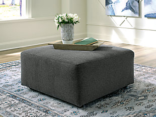 Edenfield Oversized Accent Ottoman, Charcoal, rollover