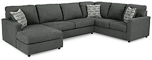 Edenfield 3-Piece Sectional with Chaise, Charcoal, large