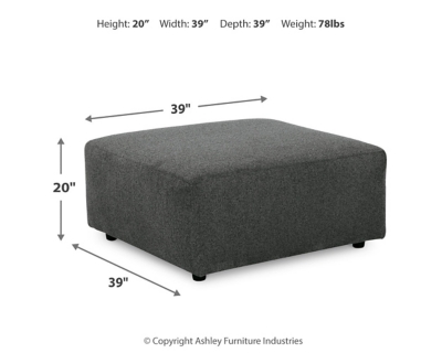 Edenfield Oversized Accent Ottoman, Charcoal, large