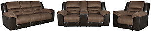 Earhart Sofa, Loveseat and Recliner, Chestnut, large