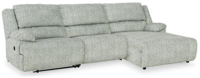 McClelland 3-Piece Manual Reclining Modular Sofa with Chaise, Gray