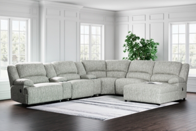 McClelland 7 Piece Manual Reclining Sectional with Chaise Ashley