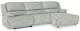 McClelland 3-Piece Power Reclining Sectional with Chaise, Gray, large