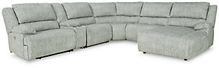 McClelland 6-Piece Power Reclining Sectional with Chaise, Gray, large