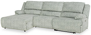 McClelland 3-Piece Power Reclining Sectional with Chaise, Gray, large