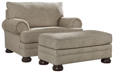 Kananwood Chair and Ottoman, Oatmeal