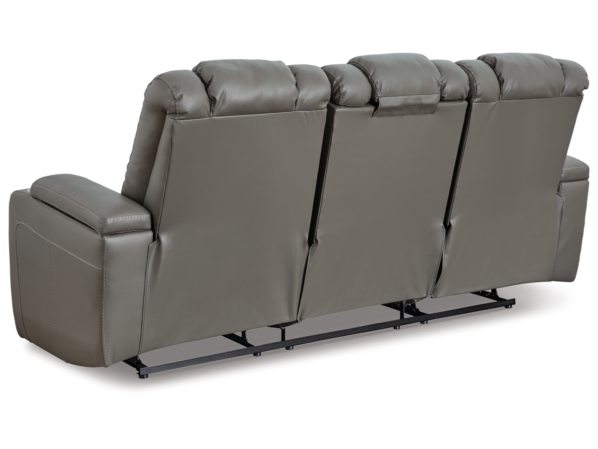 Mancin Manual Reclining Sofa with Drop Down Table | Ashley
