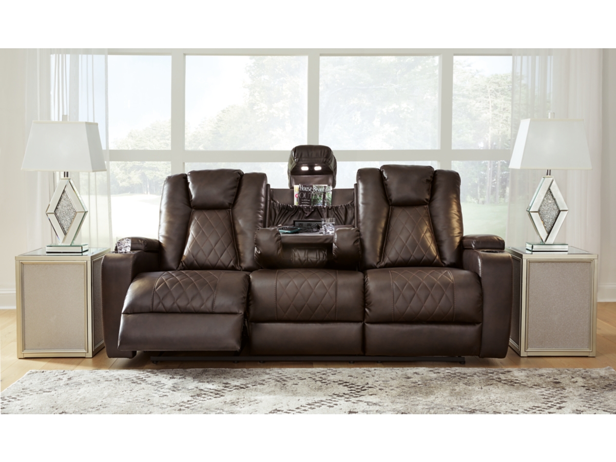 Ashley reclining sofa with drop down table discount