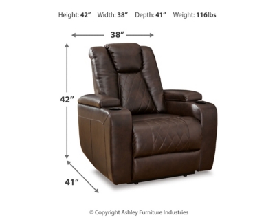 Mancin Recliner, Chocolate, large
