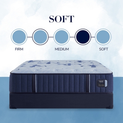 Stearns & Foster Estate Soft Tight Top Split CA King, Navy, large